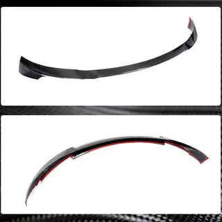 Front Bumper Lip V7 (2017-2023, Carbon) Tesla Model 3 2017- photo 4