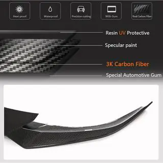 Front Bumper Lip V1 (2021+, Carbon) Tesla Model S 2012– photo 3