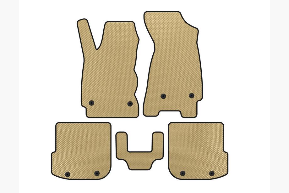 Audi A4 B5 1994–2001 EVA Floor Mats (Sedan, Beige) Image