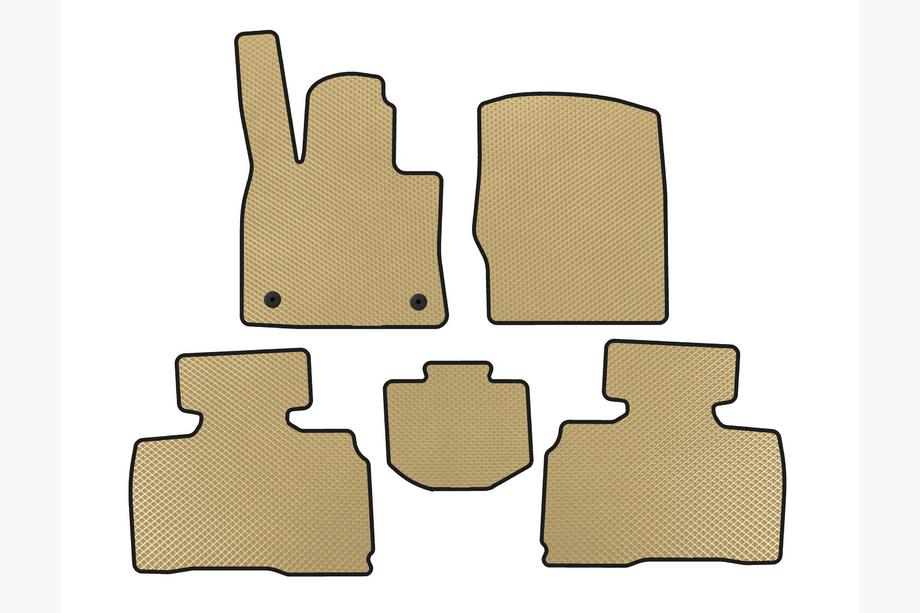 Ford Explorer 2019- EVA Floor Mats (2 Rows, 7-Seater, Beige) Photo 1