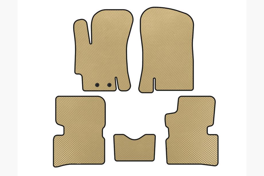 Hyundai Accent 2006-2010 EVA Floor Mats (SD, Beige) Photo 1