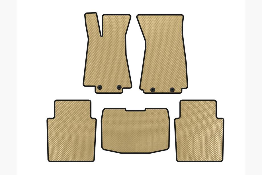 Jaguar XJ 2003-2009 EVA Floor Mats (SD, Beige) Image