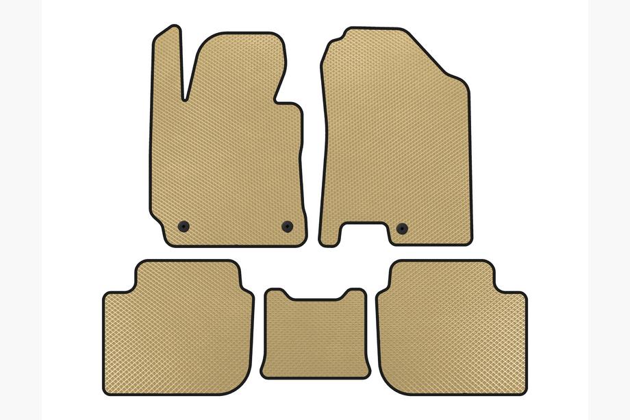 Kia Cerato 3 2013-2018 EVA Floor Mats (SD, Beige) Image