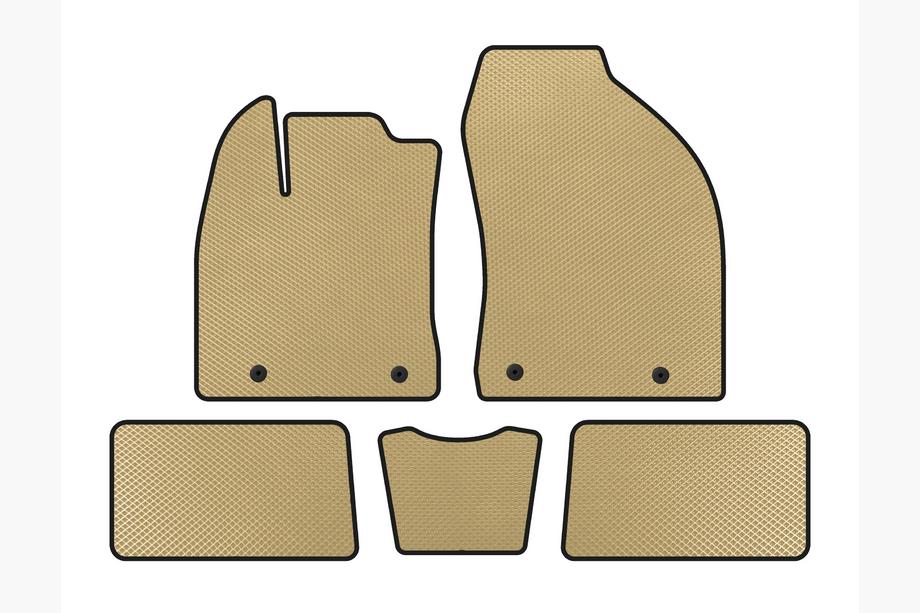 Lexus CT200H 2011-2022 EVA Floor Mats (HB, Hybrid, Beige) Image