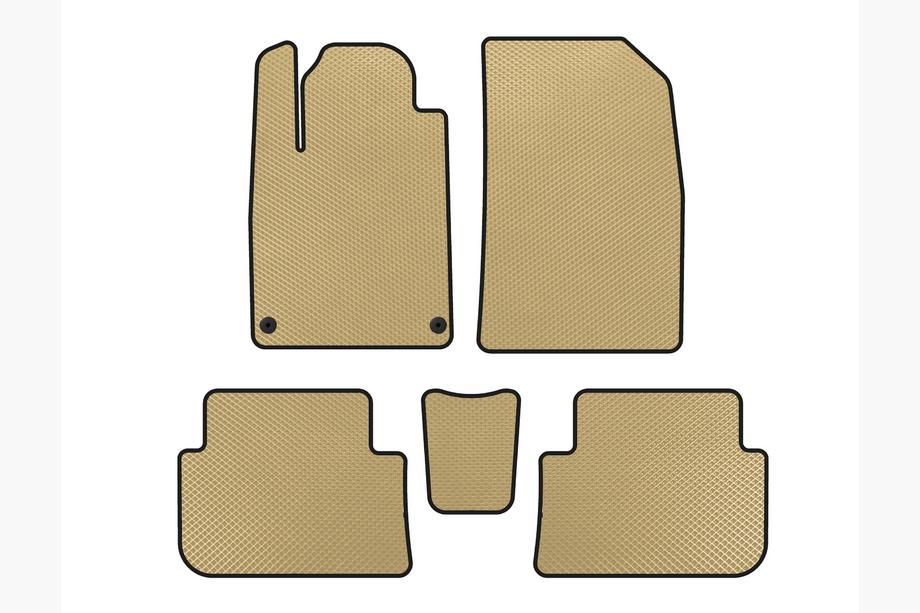 Peugeot 407 2004-2011 EVA Floor Mats (SD, Beige) Image