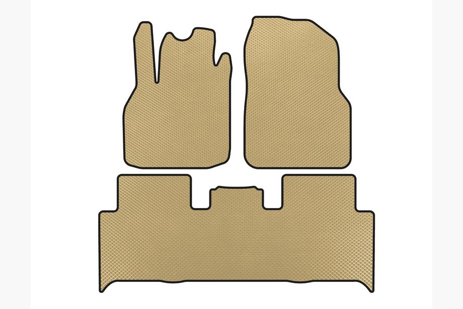 Renault Scenic/Grand 2003-2009 EVA Floor Mats (2 Rows, Beige) Photo 1