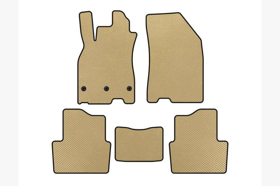 Renault Megane III 2009-2016 EVA Floor Mats (SD, Beige) Photo 1