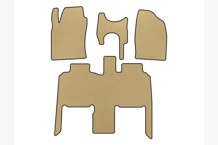 Toyota Previa 2000-2006 EVA Floor Mats (Beige) Image