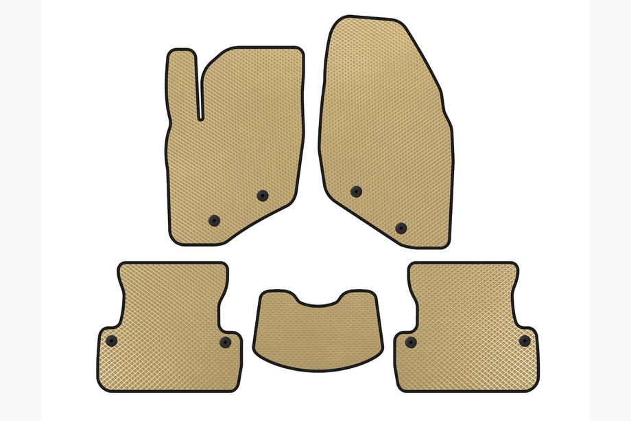 Volvo S60 2000-2009 EVA Floor Mats (SD, Beige) Image