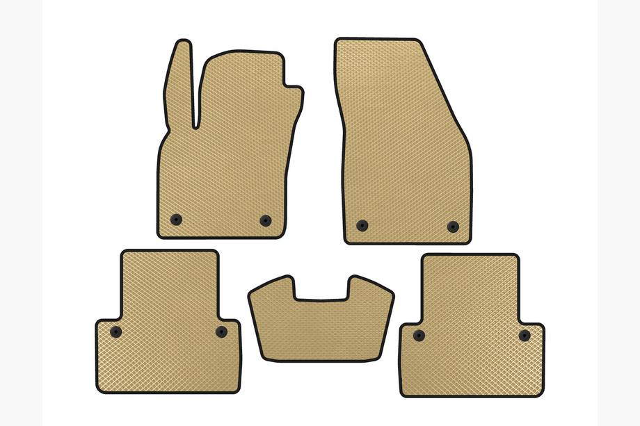 Volvo V50 2004-2012 EVA Floor Mats (2007-2012, SW, Beige) Photo 1