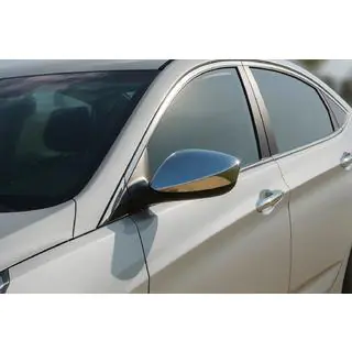 Mirror covers without indicator (2 pcs, stainless steel) photo 1