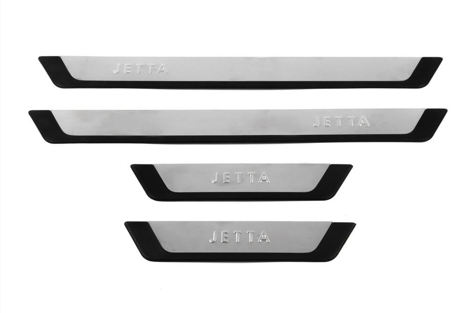 Volkswagen Jetta 2011-2018 Door Sill Protectors Flex-style (4 pcs, Stainless Steel) Photo 2