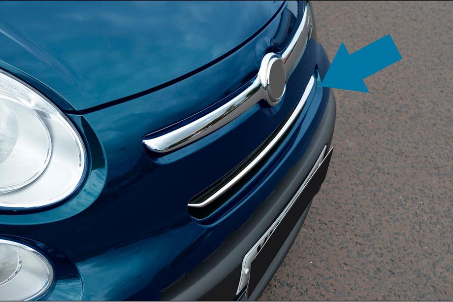 Fiat 500/500L 2013-2022 Grille Covers (Rockstar, Stainless Steel) Image