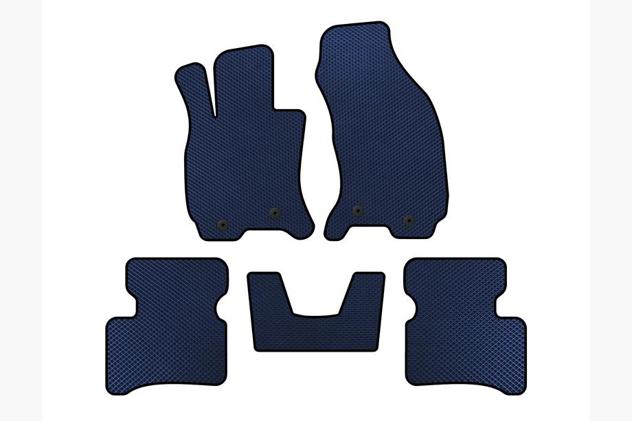 Jaguar X-Type 2001-2009 EVA Floor Mats (SD, Floor-Mounted Gas Pedal, Blue) Photo 1