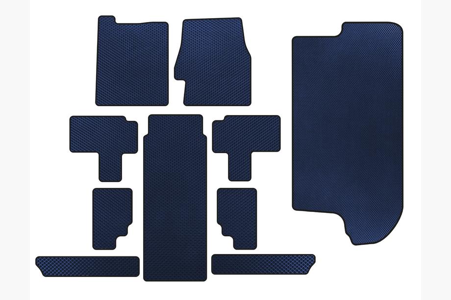 Kia Carnival 2002-2013 EVA Floor Mats (Full Set, Blue) Photo 1