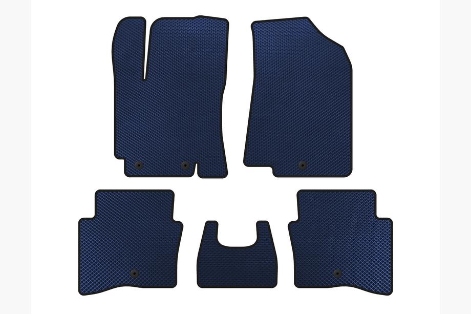 Kia Rio 2012-2017 EVA Floor Mats (SD, Blue) Image