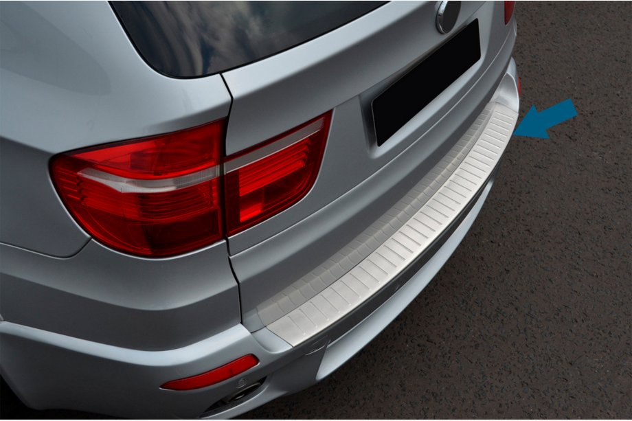 BMW X5 E70 2007-2013 Rear Bumper Protector OmsaLine (Stainless Steel) Image