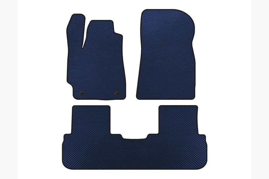 Toyota Highlander 2008-2013 EVA Floor Mats (2 Rows, Blue) Image