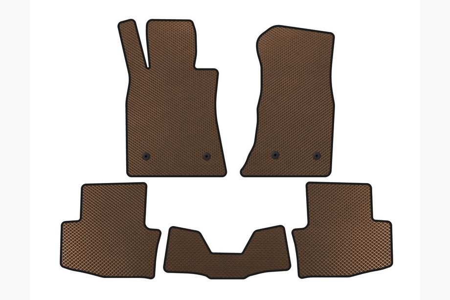 Cadillac ATS 2012-2019 EVA Floor Mats (SD, Brown) Image