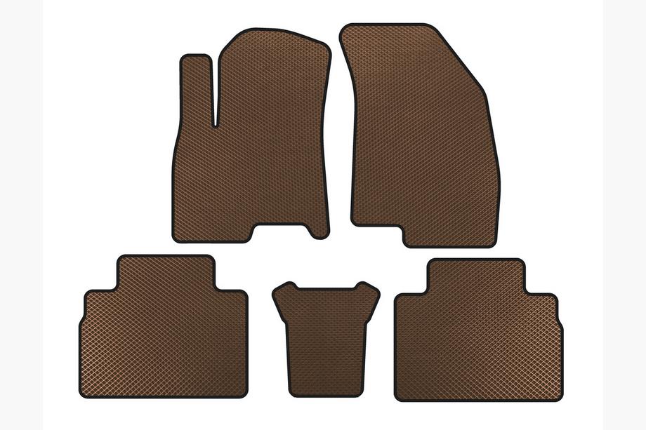 Chery Tiggo 8 2017- EVA Floor Mats (Brown) Photo 1
