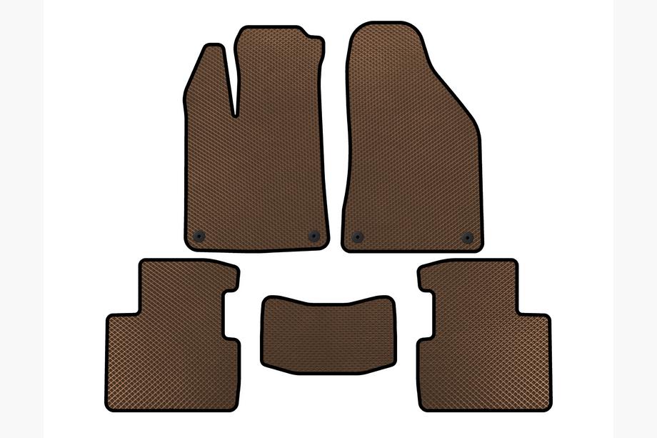 Chrysler 200 II 2014-2017 EVA Floor Mats (SD, Brown) Photo 1