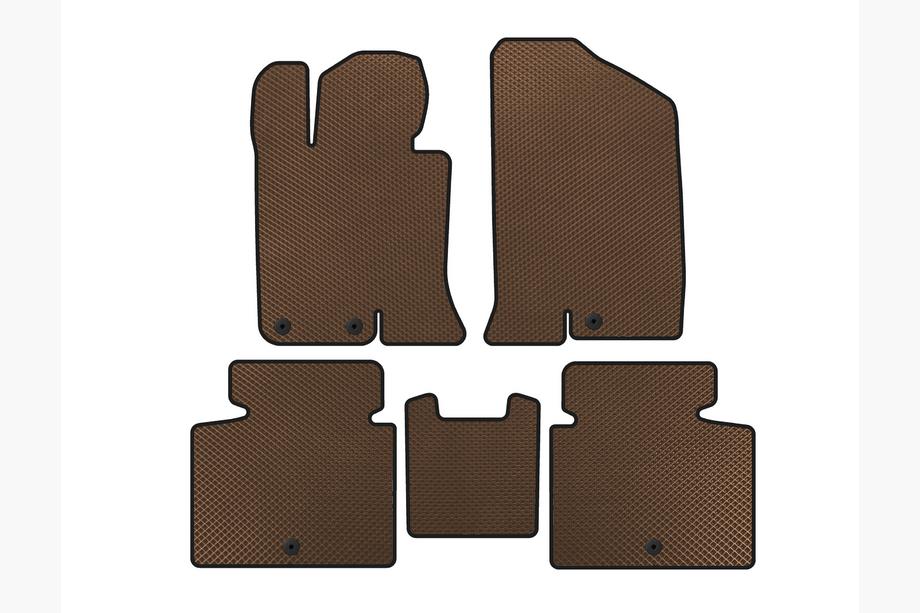 Kia Optima 2010-2016 EVA Floor Mats V-2 (SD, Brown) Photo 1
