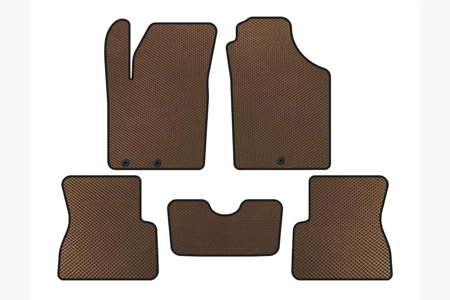 Kia Picanto 2011-2016 EVA Floor Mats (Brown) Image