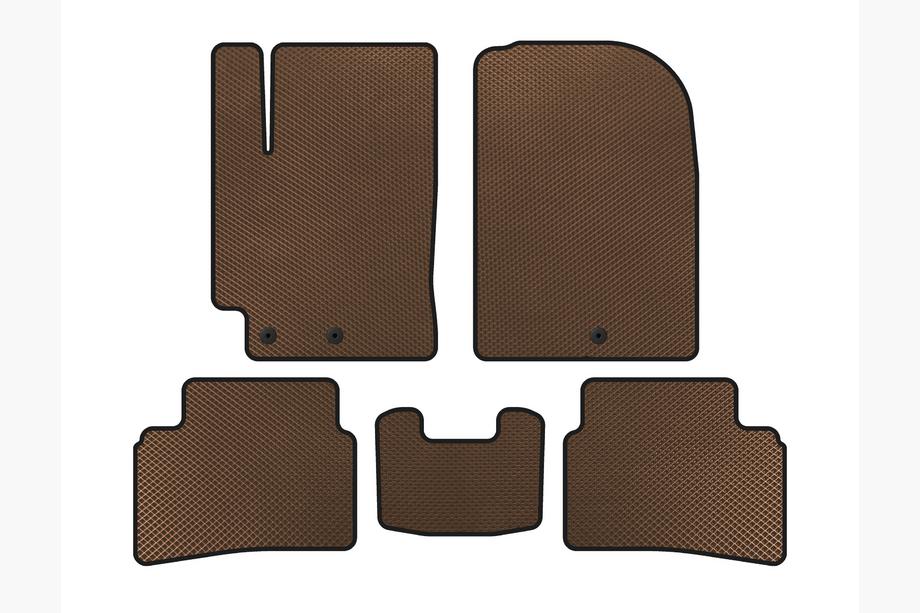 Kia Stonic 2017- EVA Floor Mats (2019+, Brown) Photo 1