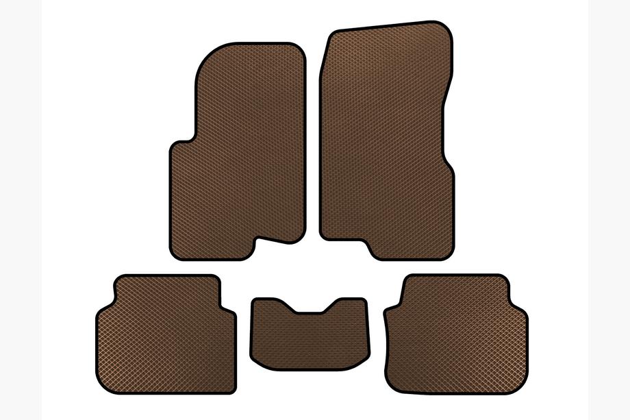 Smart 1998-2007 EVA Floor Mats (2003-2007, Forfour, Brown) Image
