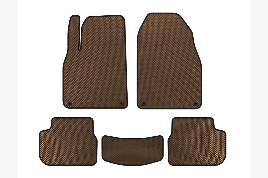 Saab 9-3 2002-2014 EVA Floor Mats (Brown) Image