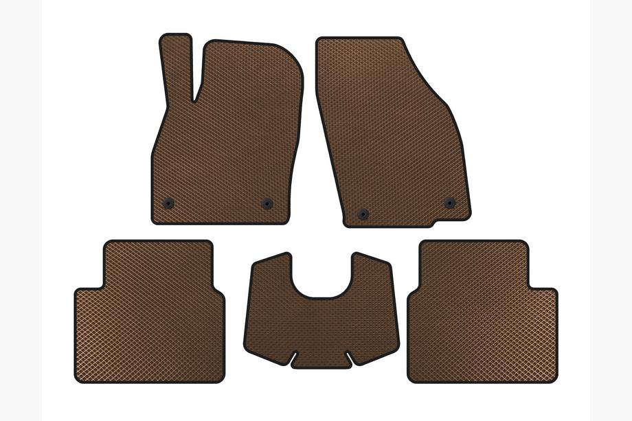 Skoda Kamiq 2019- EVA Floor Mats (Automatic, Brown) Image