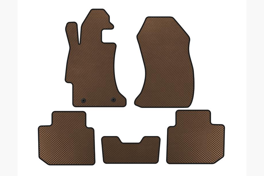 Subaru Impreza 2011-2016 EVA Floor Mats (SD, Brown) Photo 1