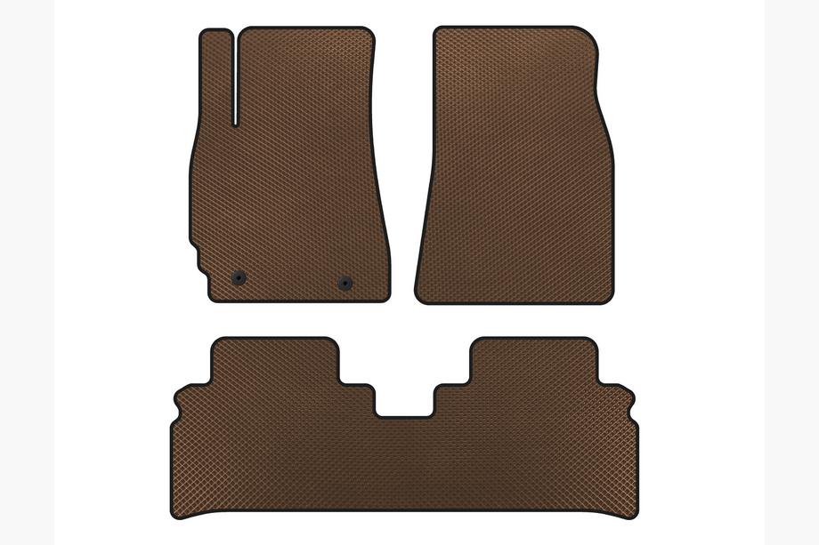Toyota Highlander 2000-2008 EVA Floor Mats (Brown) Photo 1