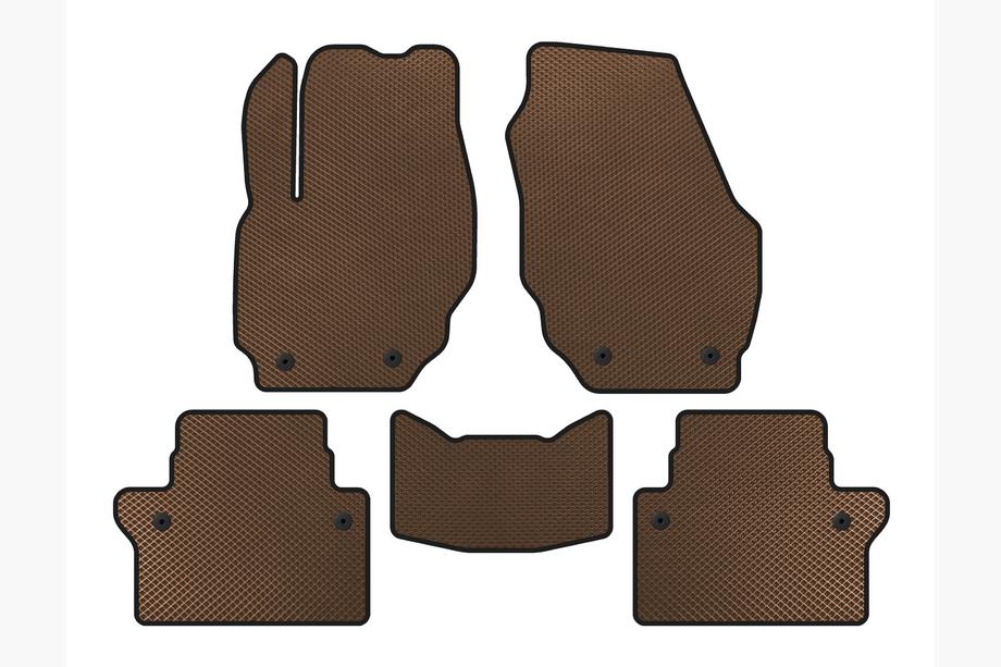 Volvo S80 2006-2016 EVA Floor Mats (Brown) Photo 1