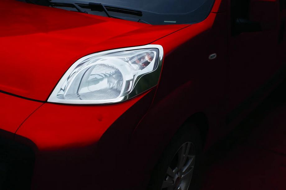 Peugeot Bipper 2008-2017 Headlight Covers (2 pcs, Stainless Steel) Image