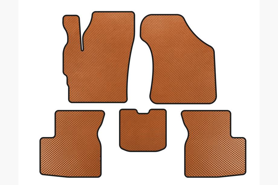 Chery QQ 2003-2022 EVA Floor Mats (Orange) Image