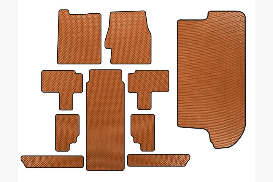 Kia Carnival 2002-2013 EVA Floor Mats (full interior, Orange) Photo 1