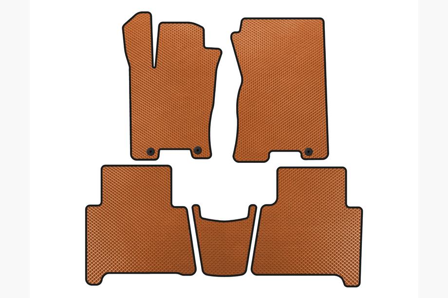 Kia Mohave 2008-2016 EVA Floor Mats (Orange) Image