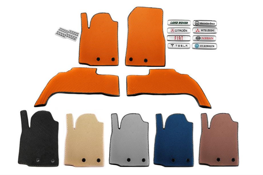 Mazda 2 2007-2014 EVA Floor Mats (Orange) Image