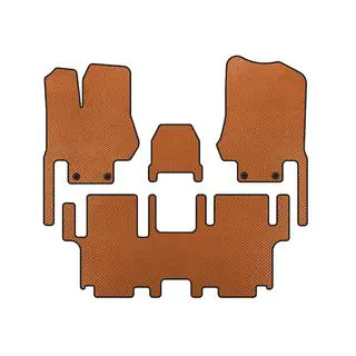 EVA Floor Mats (2 Rows, 7-Seater, Orange)