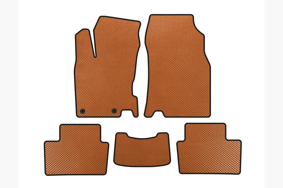 Renault Kadjar 2015-2022 EVA Floor Mats (2015-2018, Orange) Image
