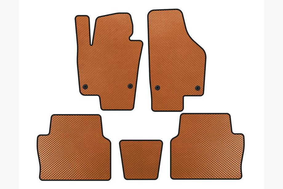 Seat Alhambra 2010- EVA Floor Mats (2 Rows, Orange) Photo 1