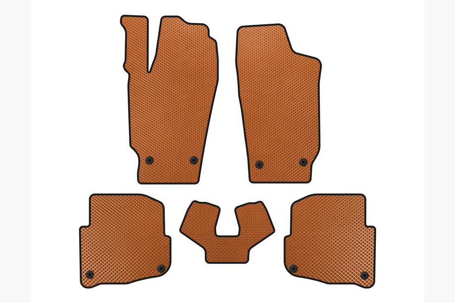 Skoda Fabia 2000-2007 EVA Floor Mats (SD, Orange) Photo 1