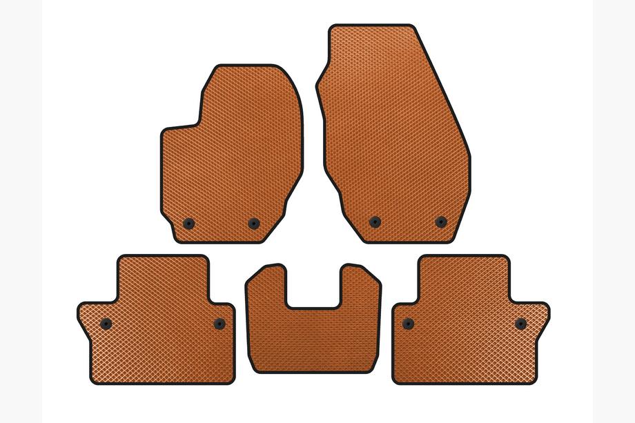 Volvo V70 2007-2013 EVA Floor Mats (Orange) Photo 1