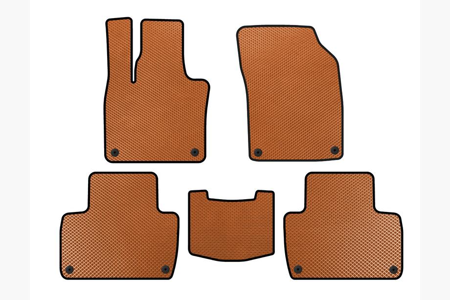 Volvo XC90 2015- EVA Floor Mats (2 Rows, Orange) Photo 1