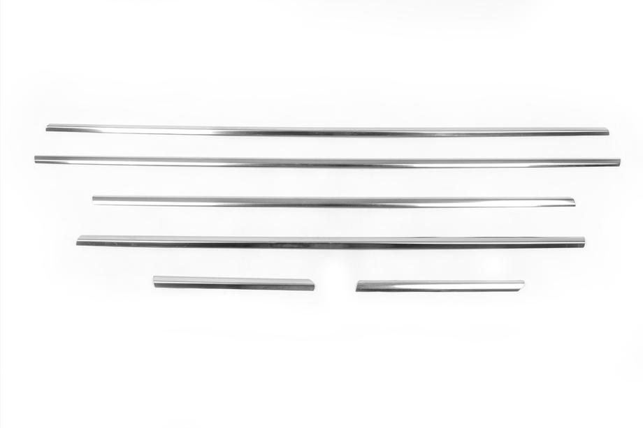 BMW X5 E70 2007-2013 Window Lower Trim Stainless Steel (6 pcs) OmsaLine - Italian Stainless Steel Photo 3