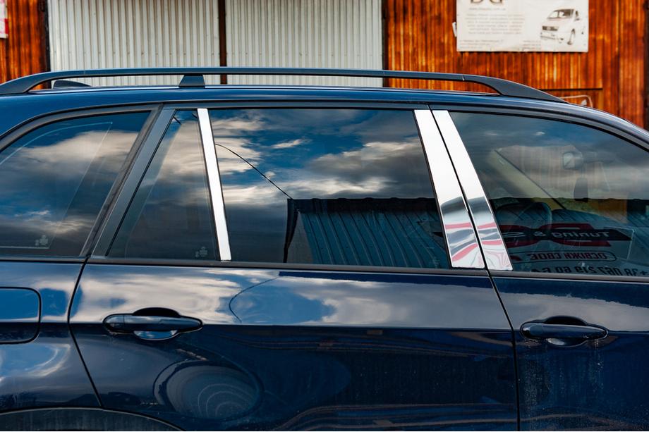 BMW X5 E70 2007-2013 Stainless Steel Door Pillar Trim Photo 4