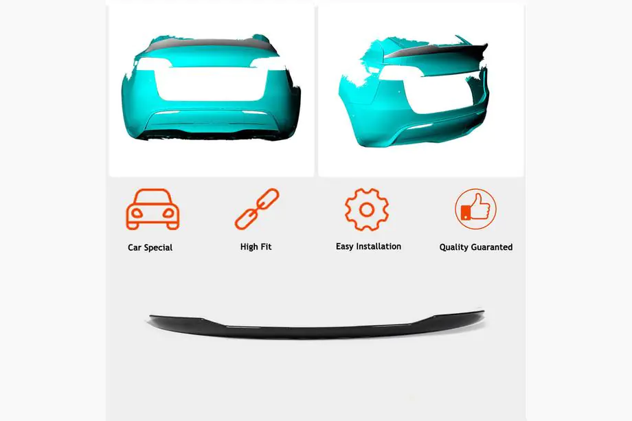 Tesla Model Y 2020- Spoiler V4 (2020-2025, Carbon) Photo 2