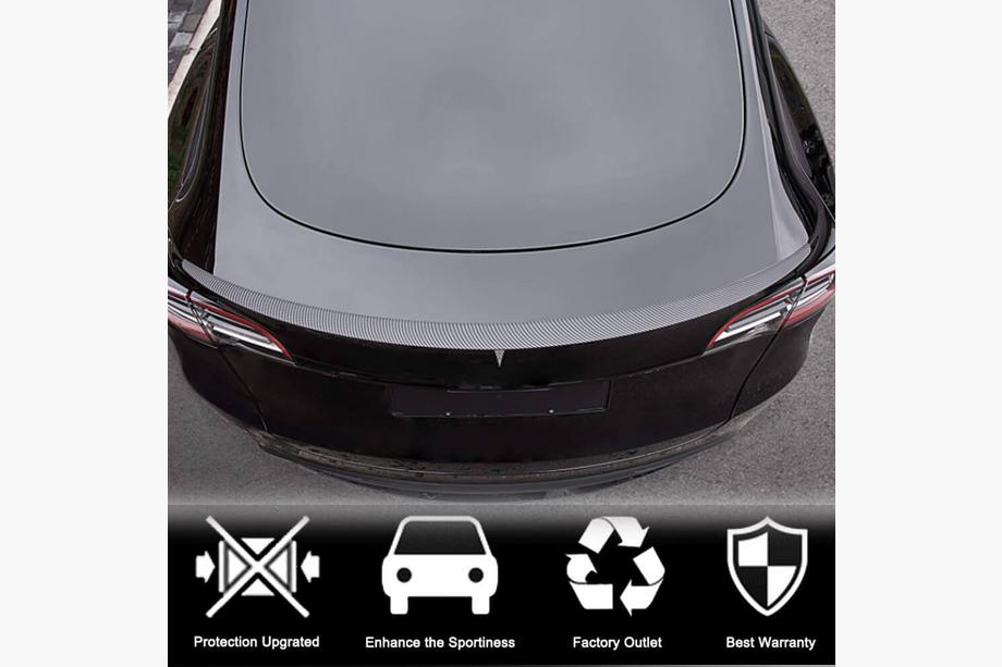 Tesla Model Y 2020- Rear Spoiler V5 (2020-2025, Carbon) Photo 3