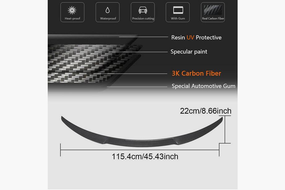 Tesla Model Y 2020- Spoiler V3 (2020-2025, Carbon) Photo 7